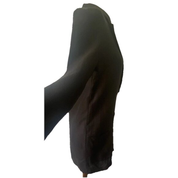 Free People Blazer Women's Black Double Breasted Linen Blend Jacket Sz XS Preppy - Picture 4 of 16